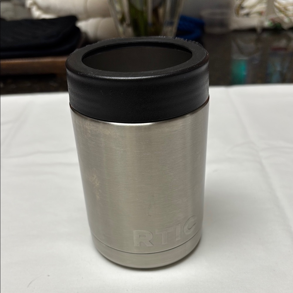 Stainless Steel Can Cooler - Black EUC